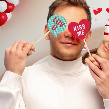 Реквизит для фотобудки на День святого Валентина Реквизит для свадебной фотобудки в стиле А