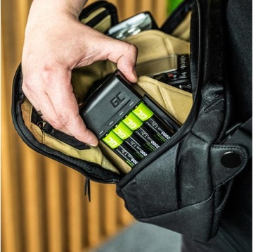 Зеленое ячейку AAA AA Аккумуляторное зарядное устройство