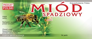 Etykiety na Miód Spadziowy (100szt) - wzór E16