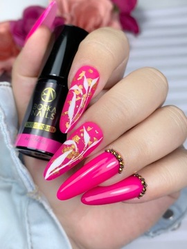 DIVINE NAILS UV HYBRID НЕОНОВЫЙ РОЗОВЫЙ ЛАК 6МЛ