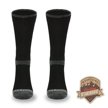 Skarpety Trekkingowe MID wełna MERINO Czarne 35-38