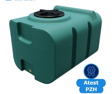 Plastikowy zbiornik 100l zielony na wodę deszczówkę, do rolnictwa 69x48x43