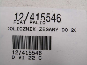 FIAT PALIO 96-00 178 B PŘÍSTROJOVÁ DESKA BUDÍKY 1,2 46551092