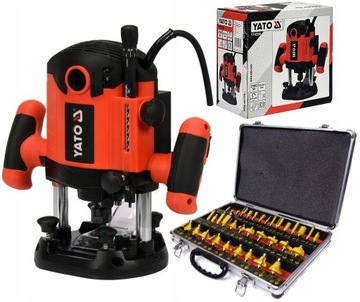 YATO FREZARKA GÓRNOWRZECIONOWA DO DREWNA UCHWYT 8 12MM + ZESTAW FREZY 35