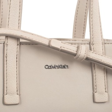 Mała Damska Torebka Calvin Klein Must Mini Tote K60K611873 Beżowa