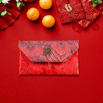 Китайский Лунный Новый Год Красный Денежный Конверт Подарочный Стиль C Горизонтальный