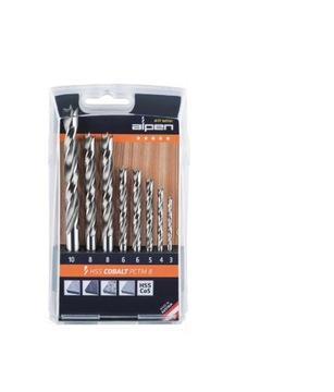 ZESTAW WIERTEŁ DO DREWNA i płyt MDF 3/4/5/6/8/10mm COBALT PCTM ALPEN 8 szt