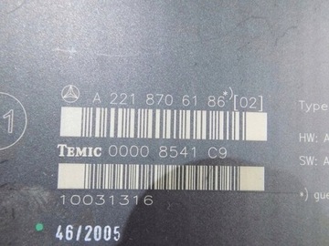 MERCEDES S W221 07R MODUL ŘÍZENÍ POHOVKA