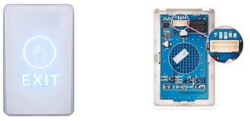 NATYNK PRZYCISK WYJŚCIA EXIT OTWARCIA DRZWI LED FURTKA BRAMA DOMOFON BIAŁY