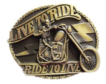 LIVE to RIDE.. chopper klamra zapinka brąz