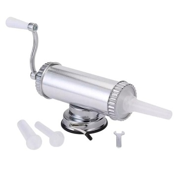 Kitchen Manual 2 LBS Sausage Maker Meat Stuffer Machine with 3 Filling