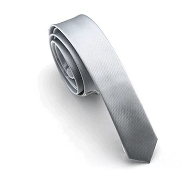 oryginalny 4cm naturalny jedwab Slim Skinny solidny krawat Handmade ~50128