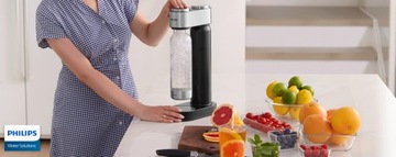 Saturator do wody gazowanej PHILIPS GoZero biały + butelka + nabój CO2