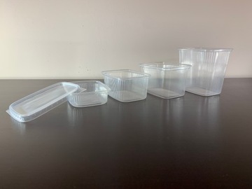 Одноразовый контейнер для сырого салата, 300 мл.