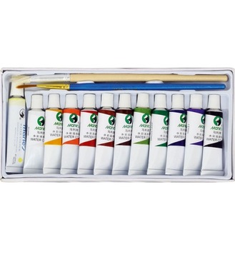 Farby akwarelowe E 1325 - 12 kol. MARIES 5 ml 170-1907