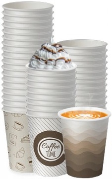 KUBKI PAPIEROWE DO KAWY NAPOJÓW GORĄCYCH ZIMNYCH 250ml KUBECZKI JEDNORAZOWE