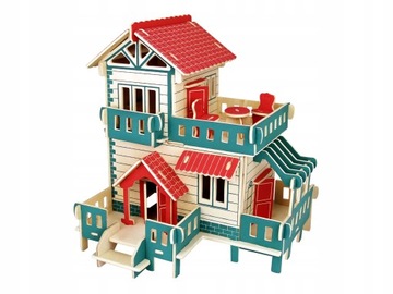 Wiejski domek składanka drewniana 3D G-PH104