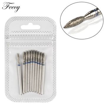 10pcs/Set Diamond Nail Drill Bit Rotery Electric Milling Cutters For