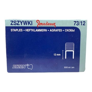 Zszywki BIZON 73/12 mm Super mocne BeA 5000 sztuk