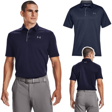 Koszulka Polo męska Under Armour Tech Polo 1290140 Granatowa r. L