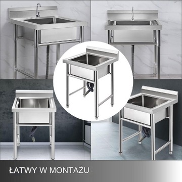 Zlewozmywak basen zlew gastronomiczny ze stali nierdzewnej