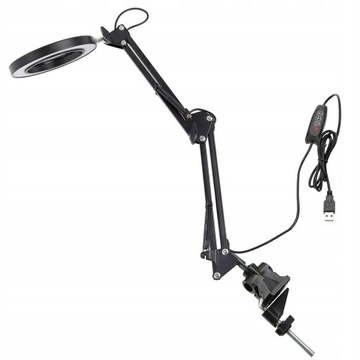 LAMPA LED NA BIURKO DO BLATU LUPA POWIĘKSZAJĄCA