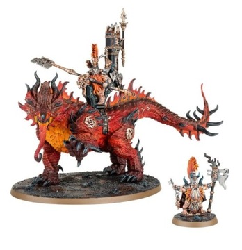 Auric Runefather on Magmadroth | Fyreslayers