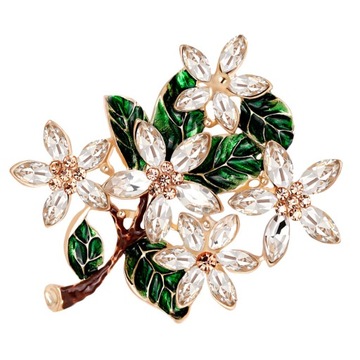 BROSZKA ŚLUBNA VINTAGE DEKOR KWIAT PIN MISS