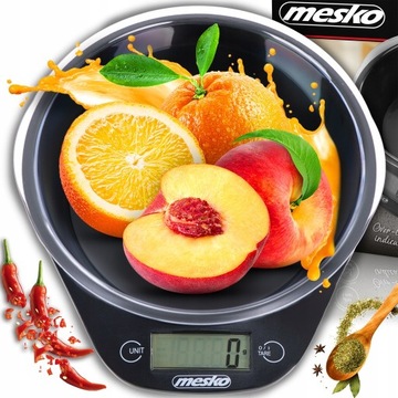 Waga Kuchenna Elektroniczna Precyzyjna Tarowanie Udźwig 5 kg Misa 0.7L