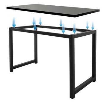 Письменный стол ML-Design черный, 120x60x75 см, МДФ и