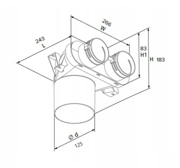 Статическая коробка ВЕНТС флексивент 2Х75/125 РЕКУПЕРАЦИЯ