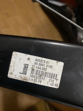 MECHANIZMUS ZVEDÁK OKNO PŘEDNÍ LEVÝ PEUGEOT 508 ORIGINÁLNÍ