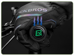 ROCKBROS Зимние велосипедные перчатки, сенсорный экран, XL