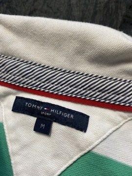 Tommy Hilfiger EXTRA ORYGINALNE POLO W PASKI /M