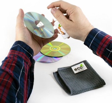 ECOMOIST CLEANING RECORDS WASHING VINYL VINYL CD DVD BLU-RAY 50 мл + ТКАНЬ