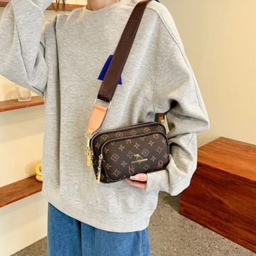 НАСТЕННАЯ СУМКА ЖЕНСКАЯ, ВМЕСТИТЕЛЬНАЯ, КОРИЧНЕВЫЙ УЗОР