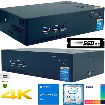 mini PC SDD INTEL i5-5300U 128 SSD M2 4K mDP 10