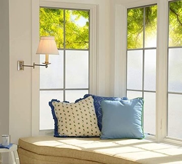 Пленка оконная, шпон оконный, матовый, молочный, мороз, готовый, 200 х 58 см