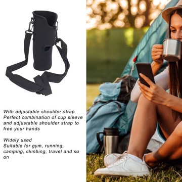 Pokrowiec na kubek z regulowanym paskiem Izolujący ciepło neoprenowy 3N