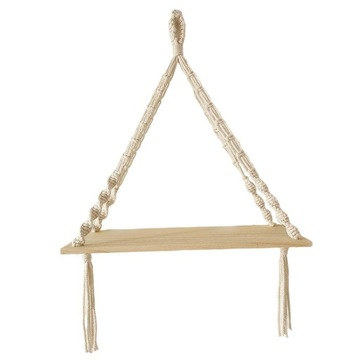 Triangle Macrame Shelf Wall Organizer Floating Shelves Wall Shelf for Wood