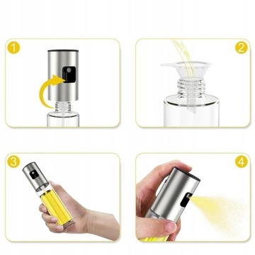 SPRYSKIWACZ DO OLEJU OLIWY 100ML DOZOWNIK SPRAY BIAŁY