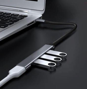 HUB 4in1 TYPE C 4x USB 3.0 адаптер Thunderbolt 3