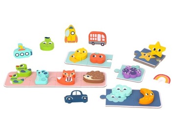 ИГРА СООТВЕТСТВИЕ ФОРМЫ ЦВЕТА ЦИФРЫ ПАМЯТЬ ДЕРЕВЯННЫЙ ПАЗЛ ВУПИ ЗЕЛЕНЫЙ