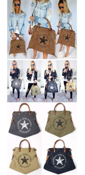 СУМКА-ШОППЕР ВИНТАЖНАЯ ЗВЕЗДА XL