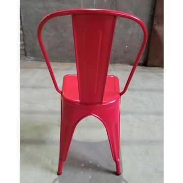 4 krzesła metalowe Paris Tolix czerwone