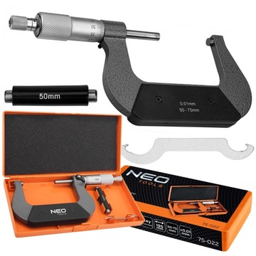 NEO NONIUS АНАЛОГОВЫЙ МИКРОМЕТР 50-75 мм / 0,01 мм ВНЕШНИЙ МИКРОМЕТР
