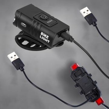 ВЕЛОСИПЕДНЫЙ ФОНАРЬ Светодиодный держатель передний задний USB-фонарь для велосипеда