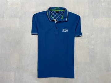 Hugo Boss Polo Męskie Gładkie MOISTURE MANAGER Logo Unikat Klasyk S