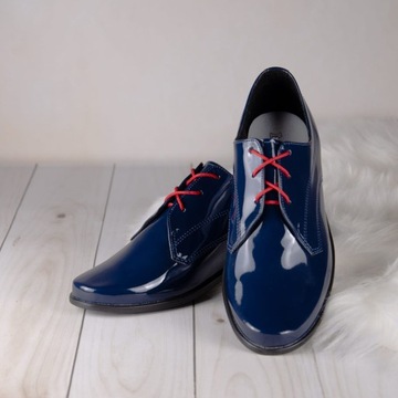 Buty komunijne chłopięce granatowe KBC-015 - 32