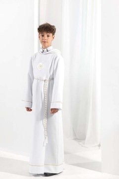 Alba komunijna dla chłopca - alba z kapturem - r. 128